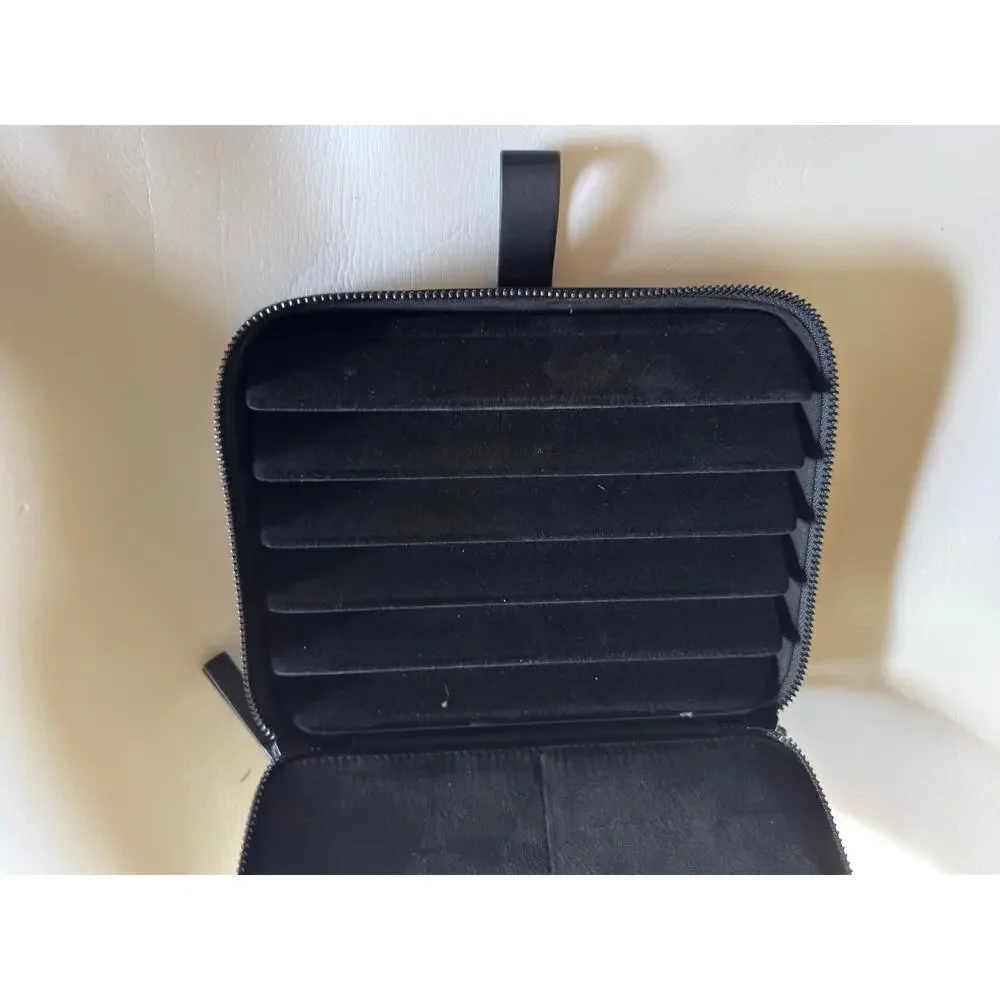 Von Holzhausen Tech Organizer Case Black Vegan Leather Watch Travel Case